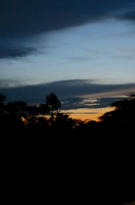 Sunset on the way home from the Serengeti