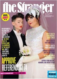 Lou and Kitten LaRue on the cover of "The Stranger"